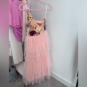 Floral applique dress